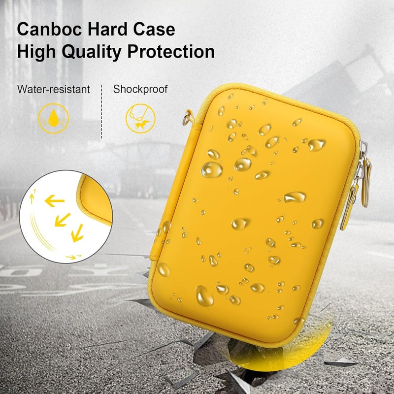 Canboc Carrying Case for KODAK Mini 2 Retro 4PASS Portable Photo Printer/KODAK Mini Shot 2 Retro 4PASS 2-in-1 Instant Digital Camera, Mesh Bag fits Photo Paper and Cable, Yellow - Image 4
